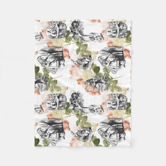 Alice in Wonderland  Rozen Fleece Blanket (Voorkant)