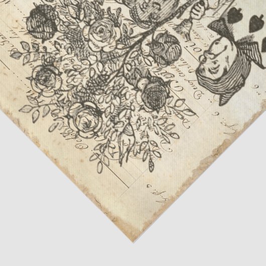 Alice in Wonderland Rozen ontkoppeling Tissuepapier (Detail)