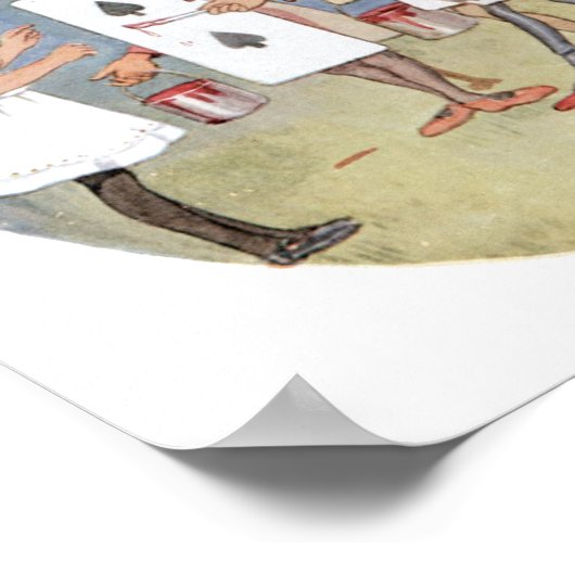 Alice in Wonderland Rozen Poster (Hoek)