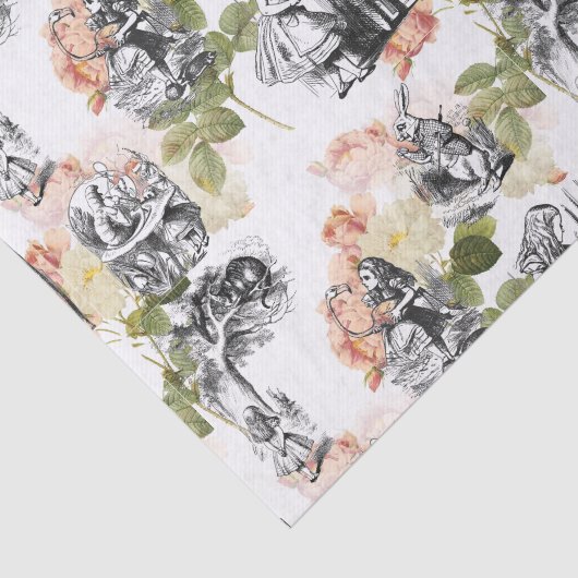 Alice in Wonderland  Rozen Weefselpapier Tissuepapier (Detail)