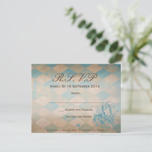 Alice in Wonderland - RSVP (Staand voorkant)