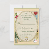 Alice in Wonderland RSVP Kaartje (Achterkant)