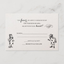 Alice in Wonderland RSVP-reactiekaart RSVP Kaartje