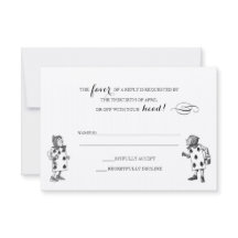 Alice in Wonderland RSVP-reactiekaart