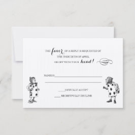 Alice in Wonderland RSVP-reactiekaart RSVP Kaartje