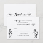 Alice in Wonderland RSVP-reactiekaart RSVP Kaartje (Voorkant / Achterkant)