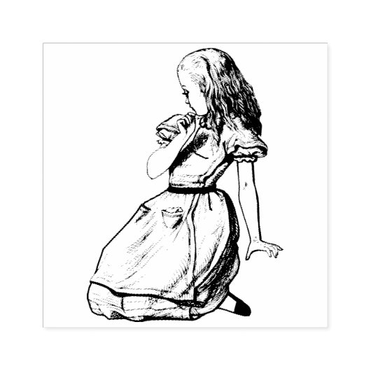 Alice in Wonderland Rubber Stamp Rubberstempel (Afrduk)
