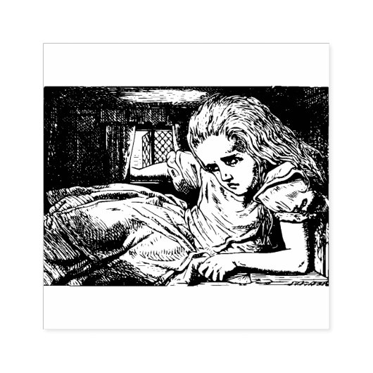 Alice in Wonderland Rubber Stamp Rubberstempel (Afrduk)