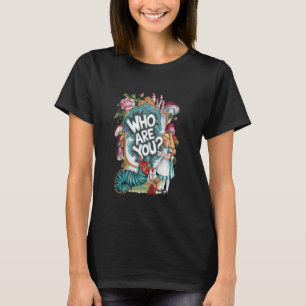 Alice in Wonderland Rups Boek Hoek Feestje T-shirt