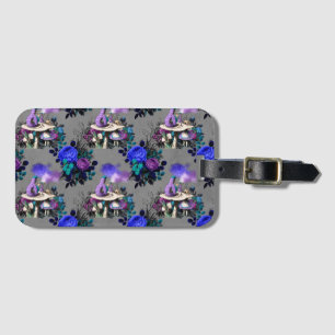 Alice in Wonderland Rups Rookt Bloemen Bagagelabel