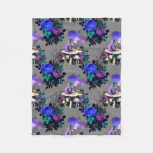 Alice in Wonderland Rups Rookt Bloemen Fleece Deken