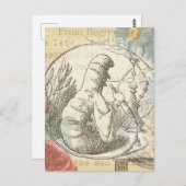Alice in Wonderland Rupsel: Originele Tenniel Briefkaart (Voorkant / Achterkant)