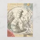 Alice in Wonderland Rupsel: Originele Tenniel Briefkaart (Voorkant)