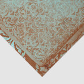 Alice in Wonderland Rusty Turquoise Floral Craft Tissuepapier (Detail)