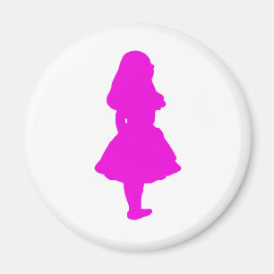 Alice in Wonderland Salmon Fuschia roze Magneet
