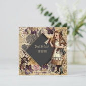 Alice In Wonderland Save The Date (Staand voorkant)