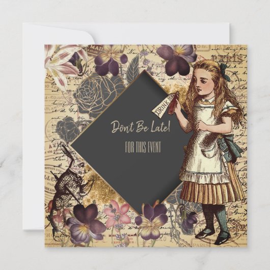 Alice In Wonderland Save The Date (Voorkant)
