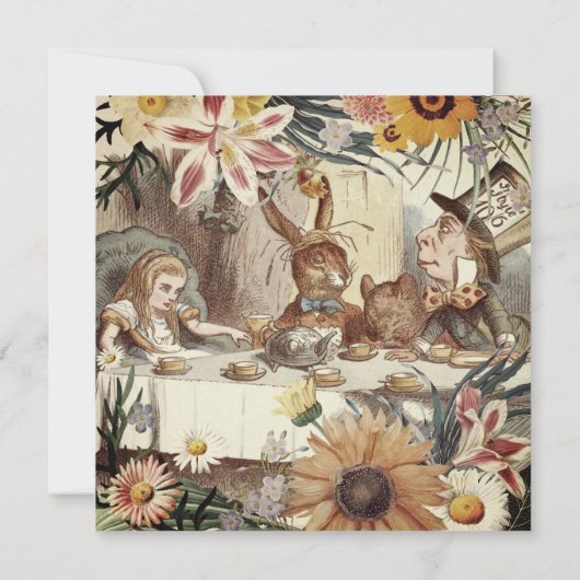 Alice in Wonderland Save The Date (Achterkant)