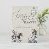 Alice in Wonderland Save the Date (Staand voorkant)