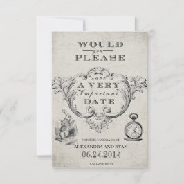 Alice in Wonderland Save the Date