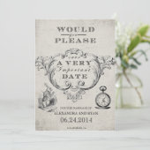  Alice in Wonderland Save the Date (Staand voorkant)