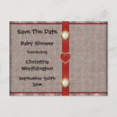 Alice in Wonderland Save the Date Baby shower Aankondigingskaart (Achterkant)