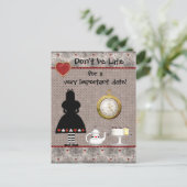 Alice in Wonderland Save the Date Baby shower Aankondigingskaart (Staand voorkant)