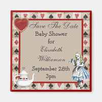 Alice in Wonderland Save The Date Baby shower