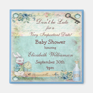 Alice in Wonderland Save The Date Baby shower Magneet