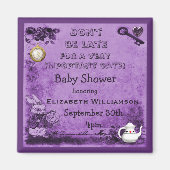 Alice in Wonderland Save The Date Baby shower Magneet (Voorkant)