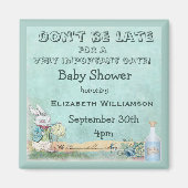 Alice in Wonderland Save The Date Baby shower Magneet (Voorkant)