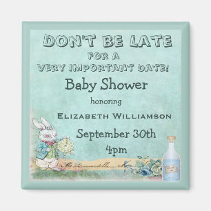 Alice in Wonderland Save The Date Baby shower Magneet