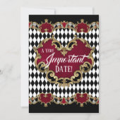 Alice in Wonderland Save the Date Kaart (Voorkant)