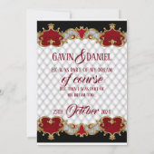 Alice in Wonderland Save the Date Kaart (Achterkant)