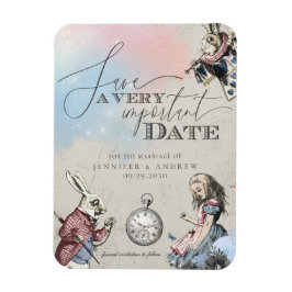 Alice in Wonderland Save the Date Magneet
