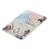 Alice in Wonderland Save the Date Magneet (Linkerzijde)