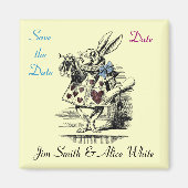 Alice in Wonderland Save the Date Magnet (Voorkant)