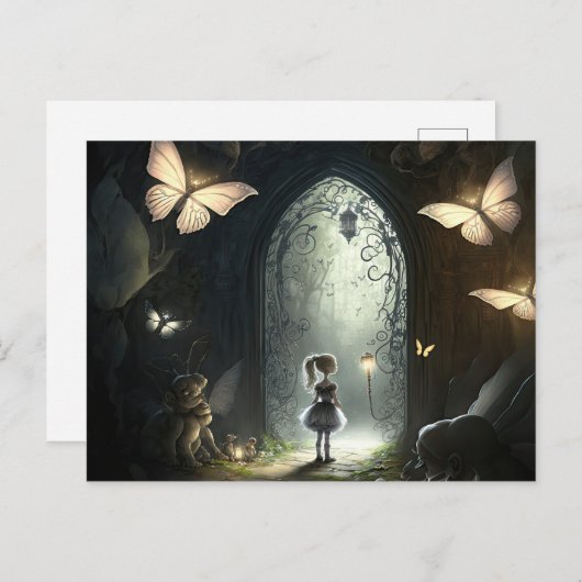 Alice in Wonderland Scene Briefkaart (Voorkant / Achterkant)