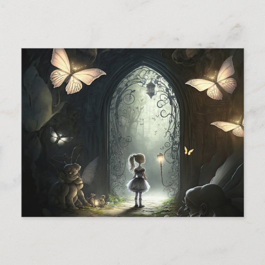 Alice in Wonderland Scene Briefkaart (Voorkant)