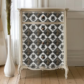 Alice in Wonderland Schachbrett Fleur de Lis Tissuepapier
