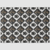 Alice in Wonderland Schachbrett Fleur de Lis Tissuepapier (Voorkant)