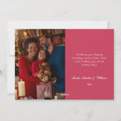 Alice in Wonderland schattig waterverf roze foto Feestdagenkaart (Achterkant)