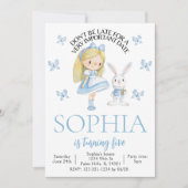 Alice in Wonderland, schattige verjaardagsuitnodig Kaart (Voorkant)