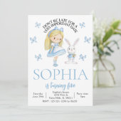 Alice in Wonderland, schattige verjaardagsuitnodig Kaart (Staand voorkant)