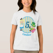 Alice in Wonderland Schattigee aangepaste meisjes  Tri-Blend Shirt (Voorkant)