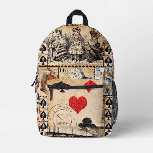 Alice in Wonderland schooltas Bedrukte Rugzak (Voorkant)