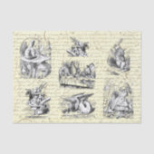 Alice in Wonderland  Script Beige Tissuepapier (Voorkant)