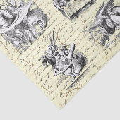 Alice in Wonderland  Script Beige Tissuepapier (Detail)