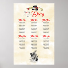 Alice in Wonderland Seating Chart Poster