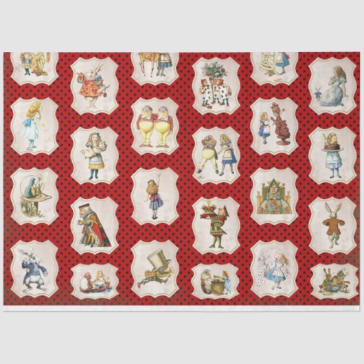 Alice in Wonderland Series Design 5 Tissuepapier (Voorkant)